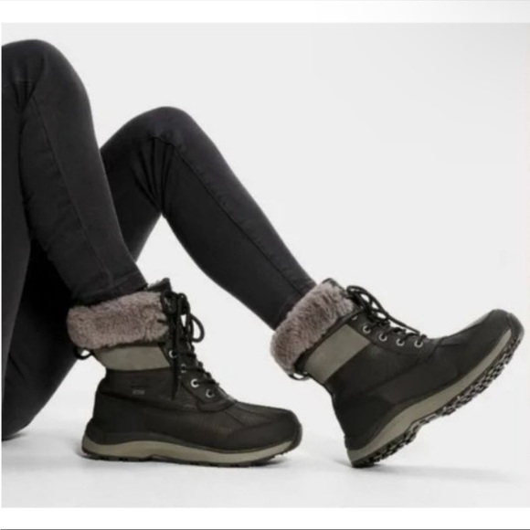 UGG | Adirondack Boot III In Black Snow Boots NEW Size 10 - Picture 1 of 12